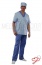 Мужские медицинские брюки /модель-ALBM1002/ (Рост: 167-172, Цвет: Белый, Размер: 40)